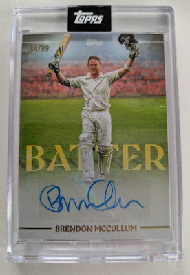 Brendon McCullum Autograph Numbered /99 New Zealand - Topps Cricket Legends II