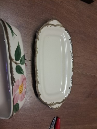 Vintage Franziskaner Wüstenrose bedeckt Butterdose Rosenfinale Top EUC - Bild 4 von 5