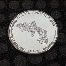 2021 Chad 500 Francs Celtic Animals Salmon 1oz .999 Fine Silver Coin 100.87 per troy oz
