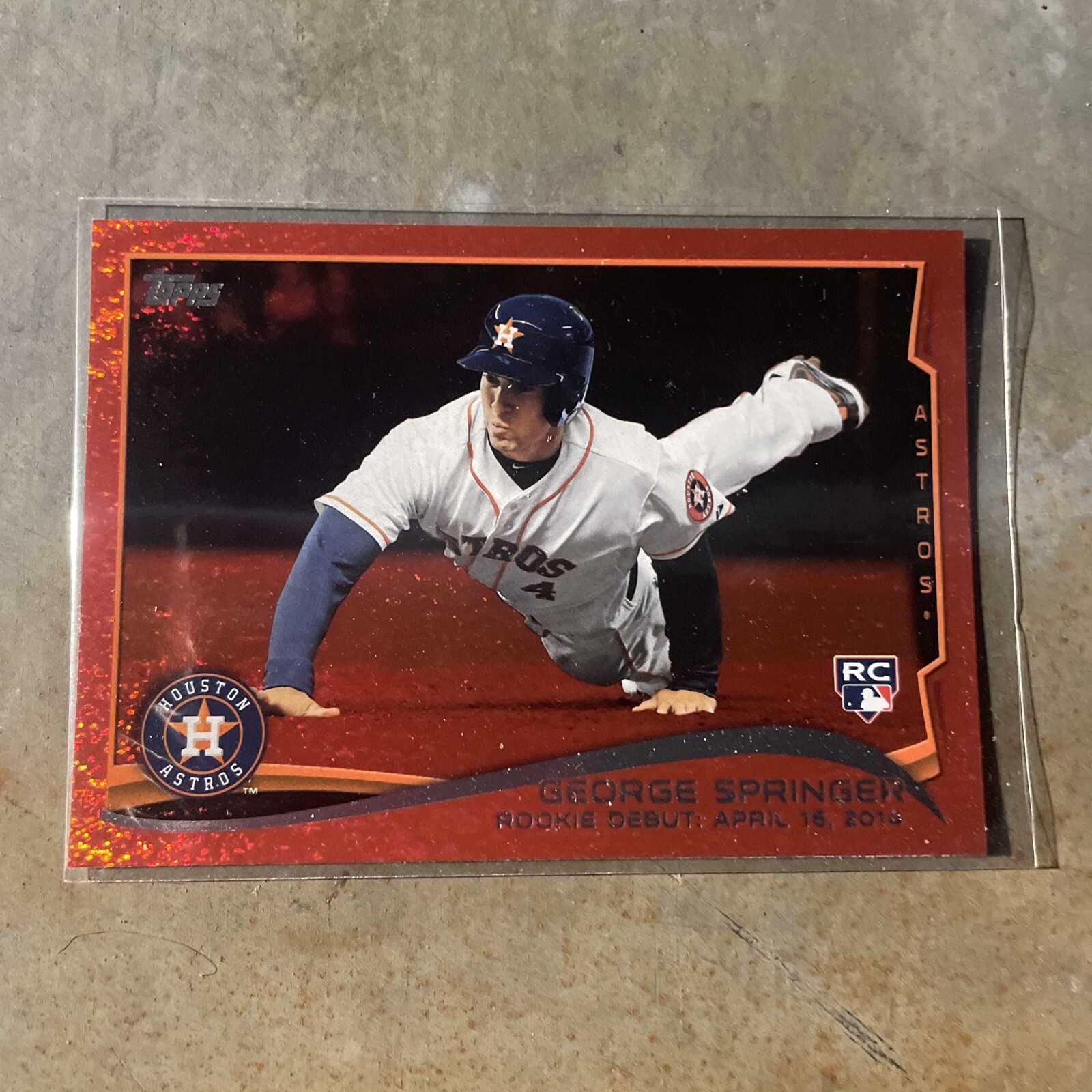 2014 Topps Update Rookie Debut Red Hot Foil George Springer #US-210 Rookie RC