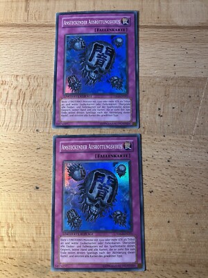 YuGiOh 1 Stück Ansteckender Ausrottungsvirus TDGS-DESE1 Lim.  Aufl. SuperRare NM