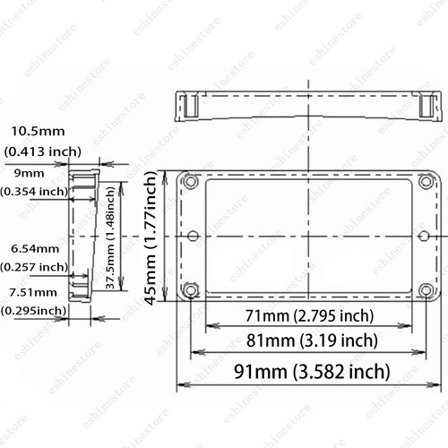 2 Piezas Plástico Fondo Plano Humbucker Pastilla Anillos Guitarra Puente Cuello Marco Para LP - Imagen 7 de 13