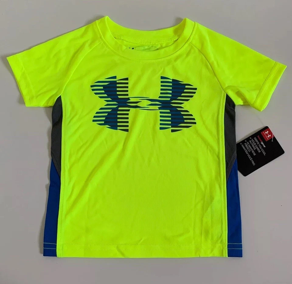 Nuevo con etiquetas Under Armour Bebé Niño 2 Piezas Conjunto Corto Amarillo Talla 12M Foto 2 de 4