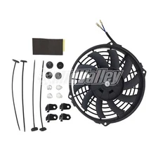 Universal Slim 9" Pull/push Radiator Engine Bay Cooling Fan Mount Kit