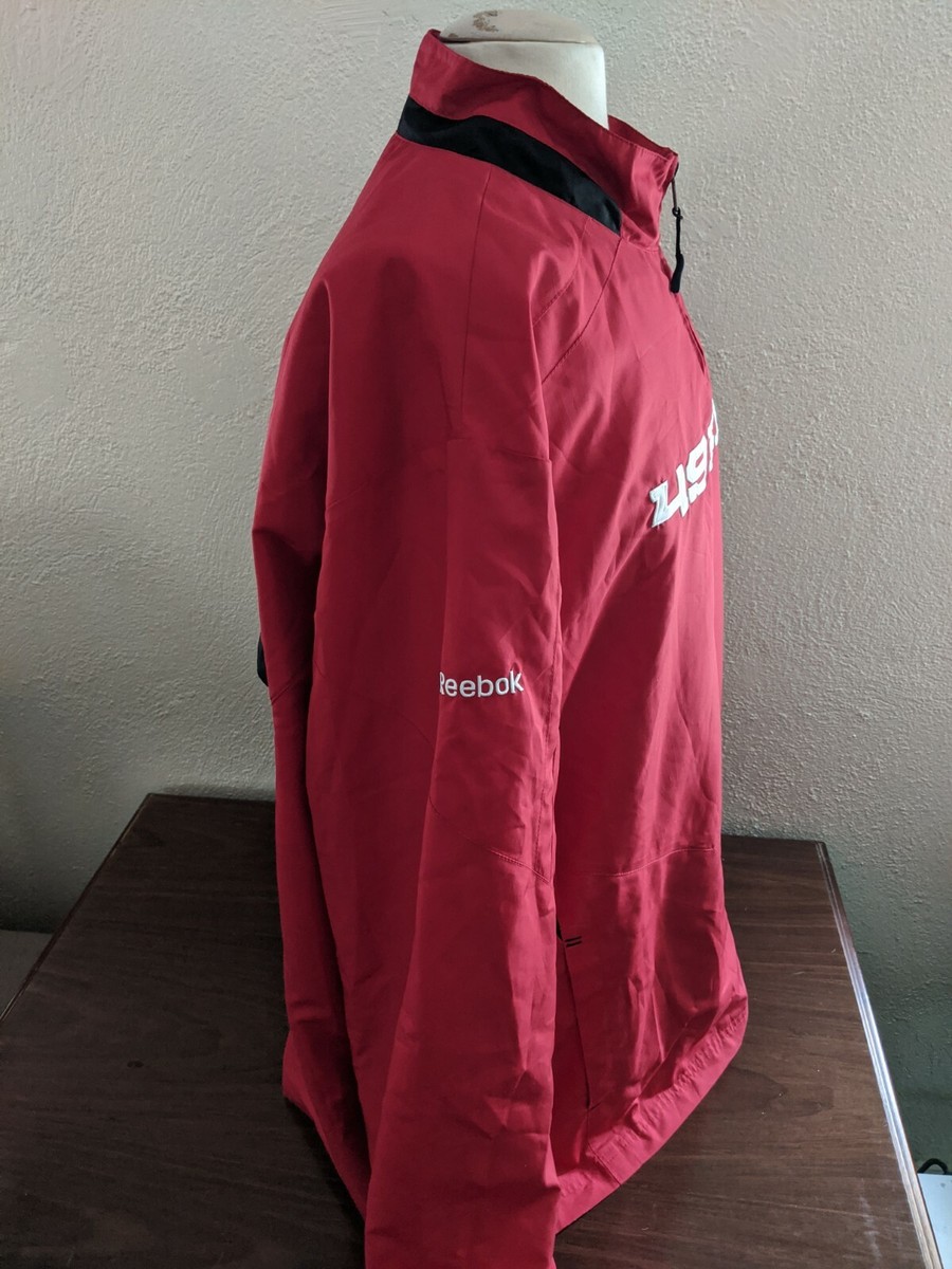 San Francisco 49ers on-Field 1/4 Zip Pullover Jacket Reebok Size