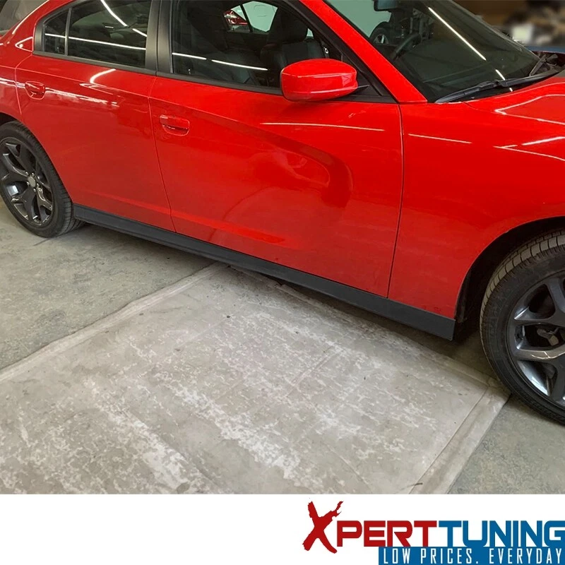 Fits 11-23 Dodge Charger SRT Style Unpainted Side Skirts Rocker Panels PP Foto 2 de 4