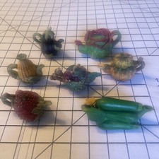 Mini vegetable teapot lot of seven
