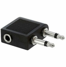 2pcs Airline Airplane Earphone Headphone Headset Jack Audio Adapter 3.5mm Plug