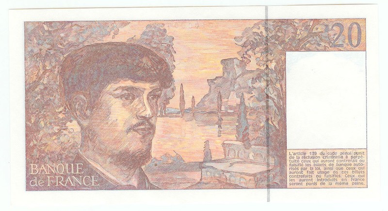 France - Debussy - 20 Franc 1993 R.041-004941 * Crisp UNC - Note19