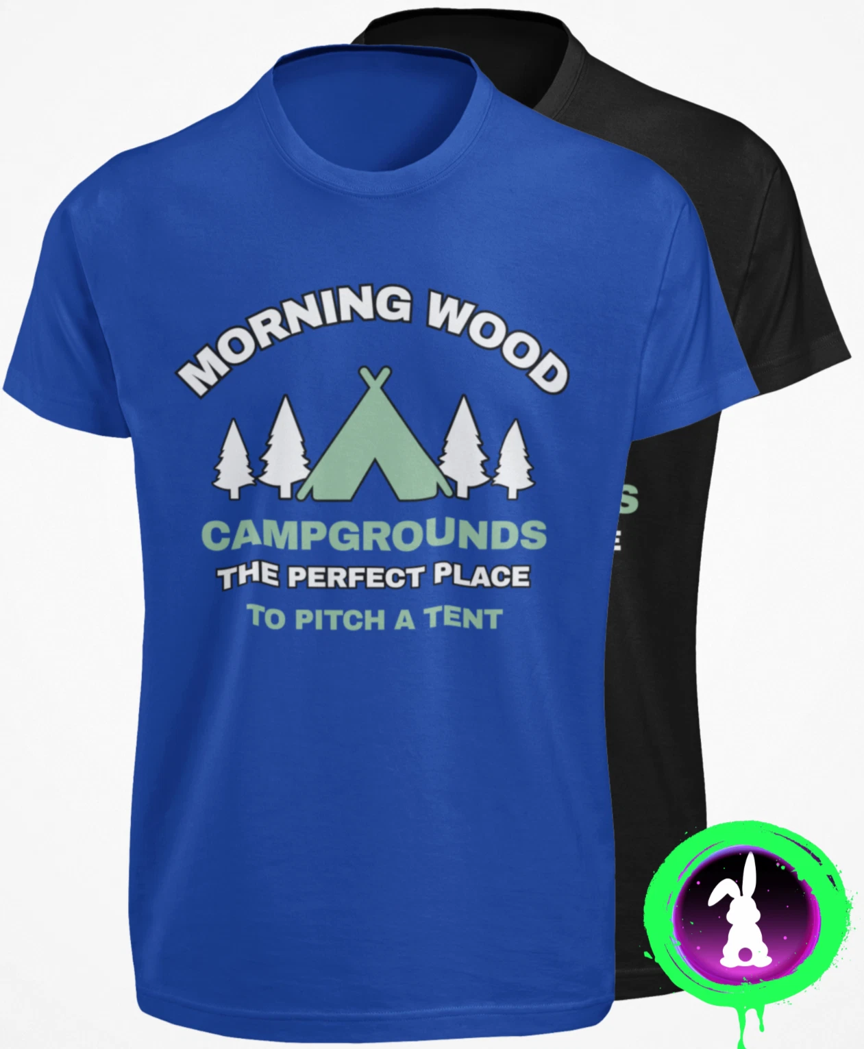 Morning Wood Campgrounds T SHIRT Funny Sexual Humor Blow Job Rude Adult Joke TEE