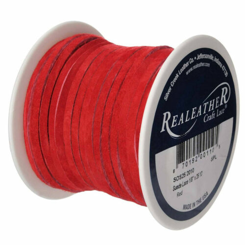 Wildleder Handwerk Spitze rot 1/8" x 25 Yards Silver Creek - Bild 2 von 3