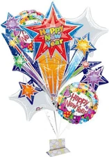 Happy New Year Celebration Balloon Bouquet | Adult & Kids Party Supplies Anagram