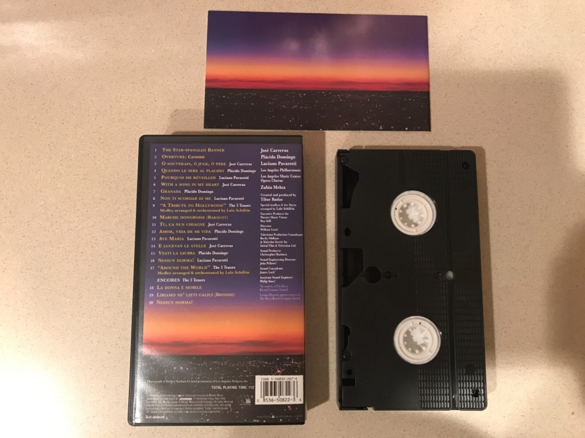 The 3 Tenors In Concert 1994 (VHS, 1994) Carreras, Domingo