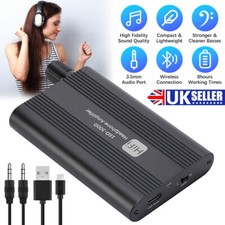 Portable HIFI Headphone Amplifier Stereo Earphone Audio AMP 3.5mm Aux 16-300ohm