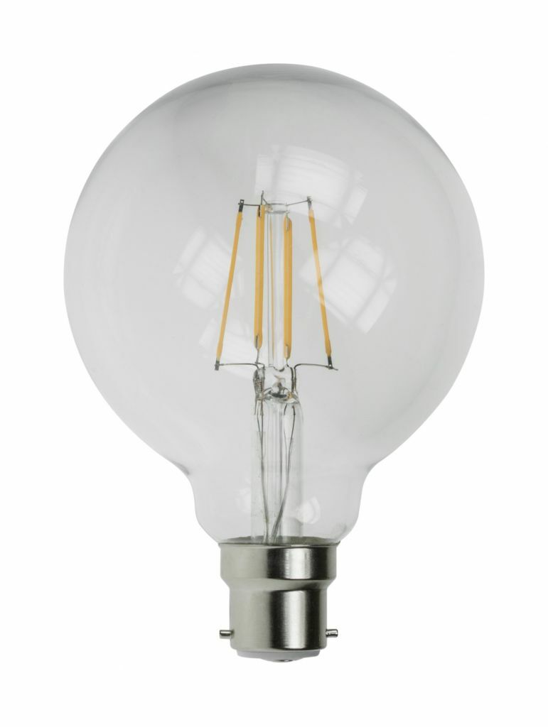 Pro-Lite G95/LEDFIL/4W/BC 4w LED G95, non dimmable, 2700K, B22, 400lm =60w