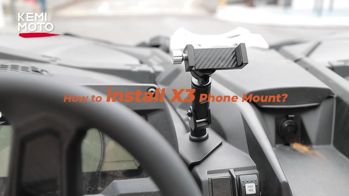 KEMIMOTO UTV X3 Phone Mount Cell Phone Holder For Can-Am Maverick