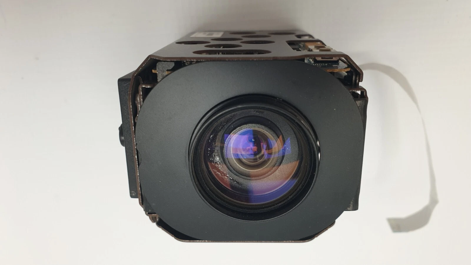Front of the Sony FCB-EX980P 26x zoom lens
