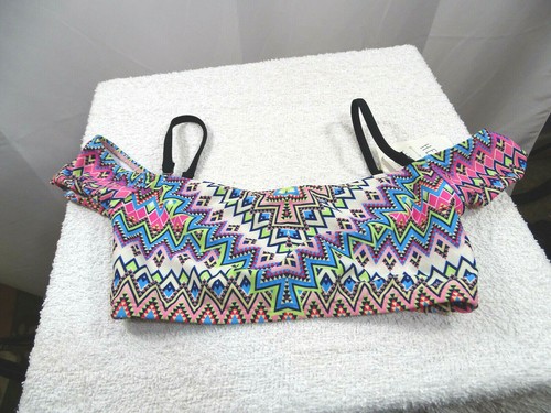 Heart and Harmony Girls Multi-Color Bikini Top sz: 8 - Picture 2 of 2
