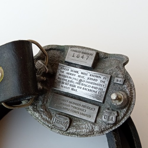 🔥 Vintage 1996 Made In U.S.A The Beatles Buckle And Leather Belt Limited - 1847 - Bild 4 von 14