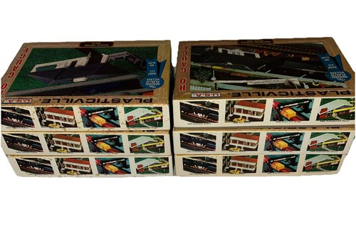 plasticville ho scale buildings Lot Of 6 With Extra - Picture 13 of 14