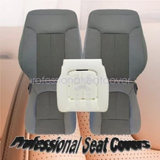 Fits 2011-2016 Ford F250 XLT Front Cloth Seat Cover Gray / Driver Foam Cushion