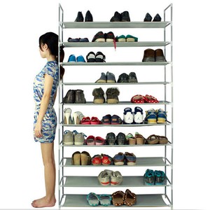 50-Pair-10-Tier-Shoe-Tower-Rack-Organizer-Space-Saving-Shoe-Rack-Stainless-Steel