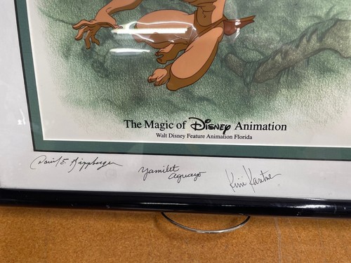 THE MAGIC OF DISNEY ANIMATION 13" x 10.5" "TARZAN" 2000 Artist Signed & Framed - Picture 3 of 4