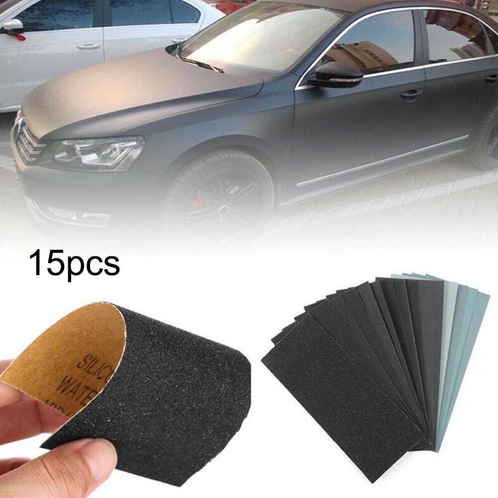 Sand Paper Sandpaper 14*6mm 1507000 Grit 15pcs Car Headlights DIY