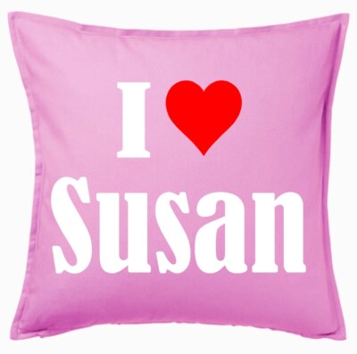 I Love Susan Kissenbezug Pink Ich Liebe Susan 158788