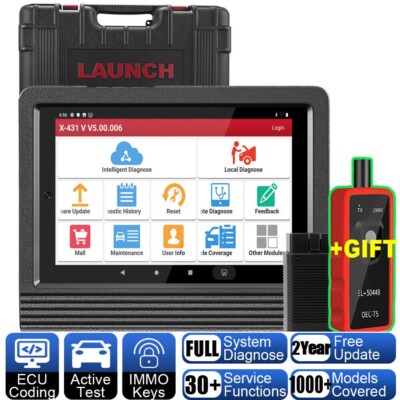 LAUNCH X431 V4.0 PRO Car OBD2 Diagnostic Scanner ECU Programming Key Coding TPMS