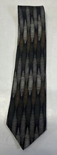 STEFANO MILANO 100 Silk Neck Tie Hand Made in ITALY Geometric