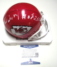 WILLIE ROAF KANSAS CITY CHIEFS,HOF 2012 LAST ONE BECKETT/COA SIGNED MINI HELMET