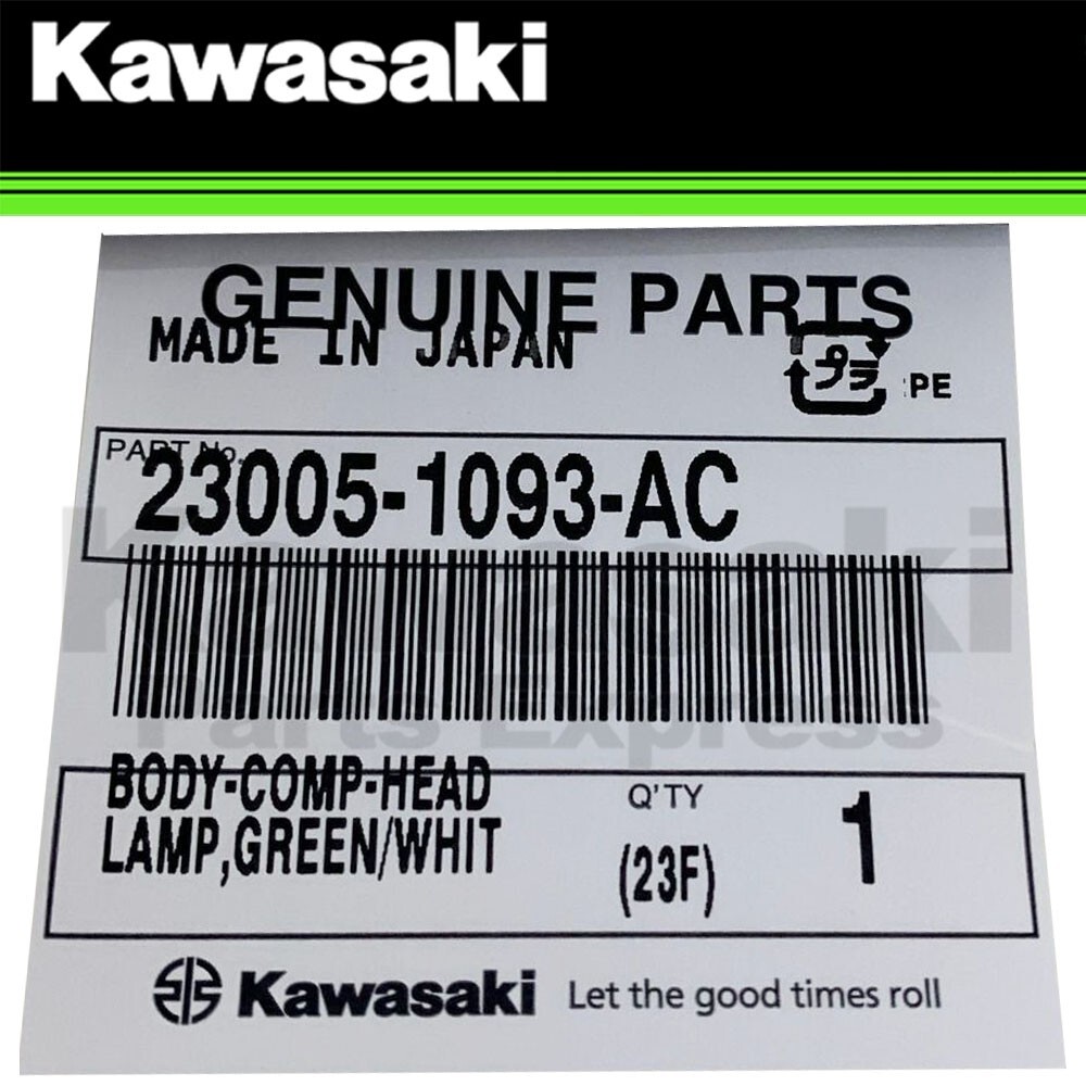 NEW 1989-1994 GENUINE KAWASAKI KDX 200 250 GREEN HEADLIGHT COVER