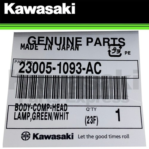 NEW 1989-1994 GENUINE KAWASAKI KDX 200 250 GREEN HEADLIGHT COVER 23005-1093-AC - Picture 8 of 11