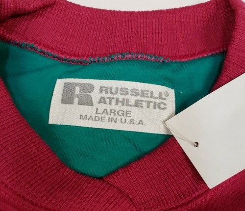 Neu mit Etikett Vintage Russell sportliches rosa Sweatshirt mit Rundhalsausschnitt Größe L - Bild 4 von 5