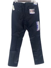 IZOD Mens 34 x 34 American Straight Fit Flat Front Chino Pants Navy Cotton