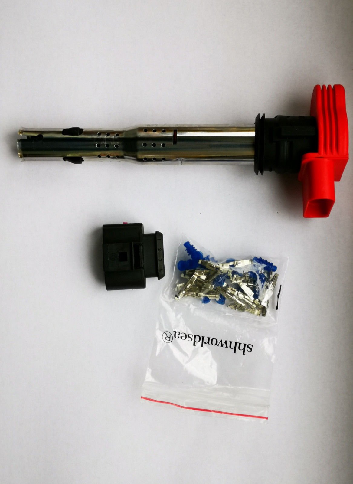 4x 06E905115D VW Audi R8 1.8T RED  Coilpack Coil Pack COPs W connectors terminal
