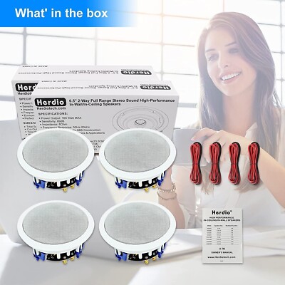 Monster Speaker Herdio Inch 640 Watts Ceiling Speakers Flush