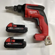 Milwaukee 2866-20 M18 volt Fuel Cordless Drywall Screw Gun with 2 Batteries NEW