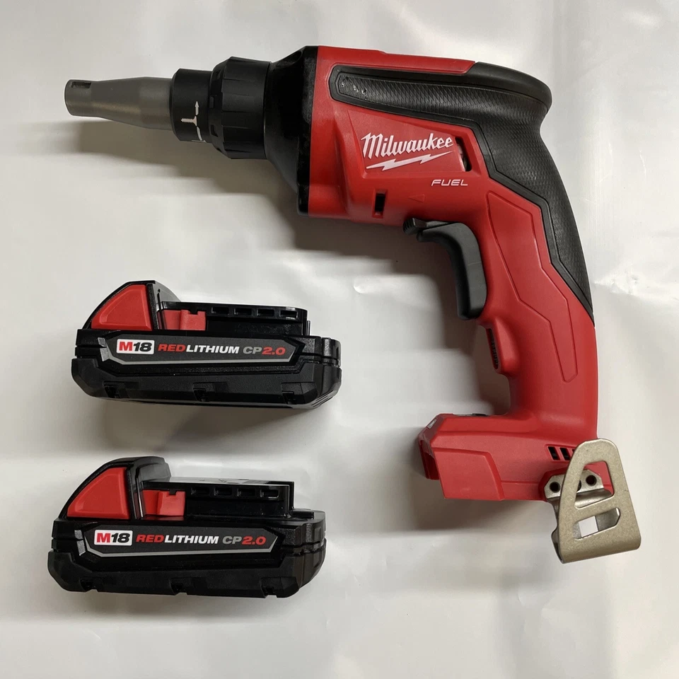 Milwaukee 2866-20 M18 volt Fuel Cordless Drywall Screw Gun with 2 Batteries NEW