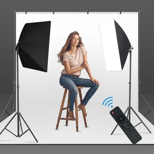 2-in-1 Softbox Kit with Adjustable Tripod and Remote - Enhance Your Photoshoots - Picture 8 of 8