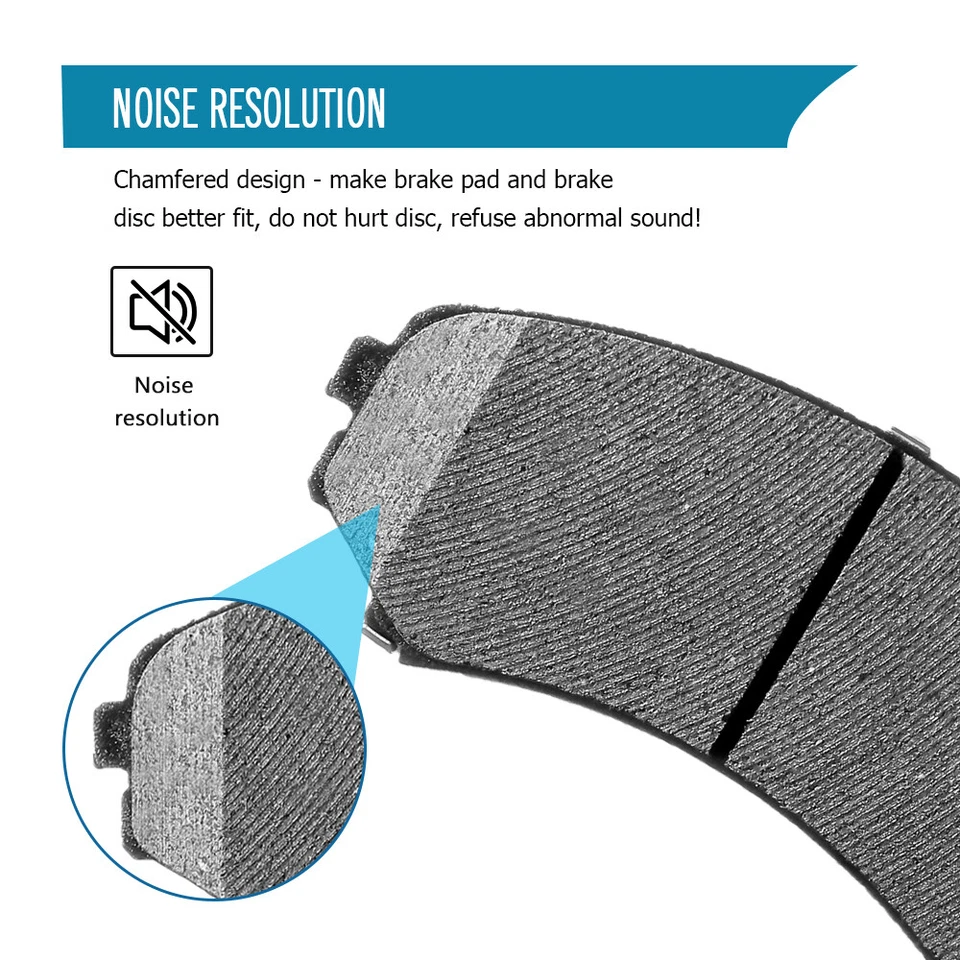 Front & Rear Ceramic Brake Pads for 2014 - 2019 Nissan Rogue 17 - 19 Rogue Sport - Imagem 2 de 4