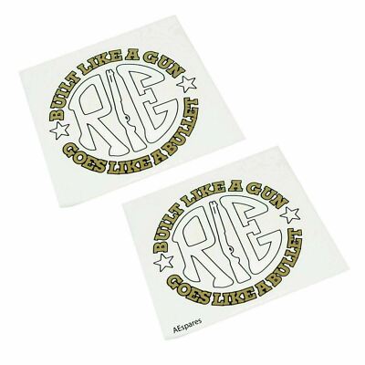Fits Royal Enfield Built Like A Gun Goes Like A Bullet RE Logo Sticker Set @US