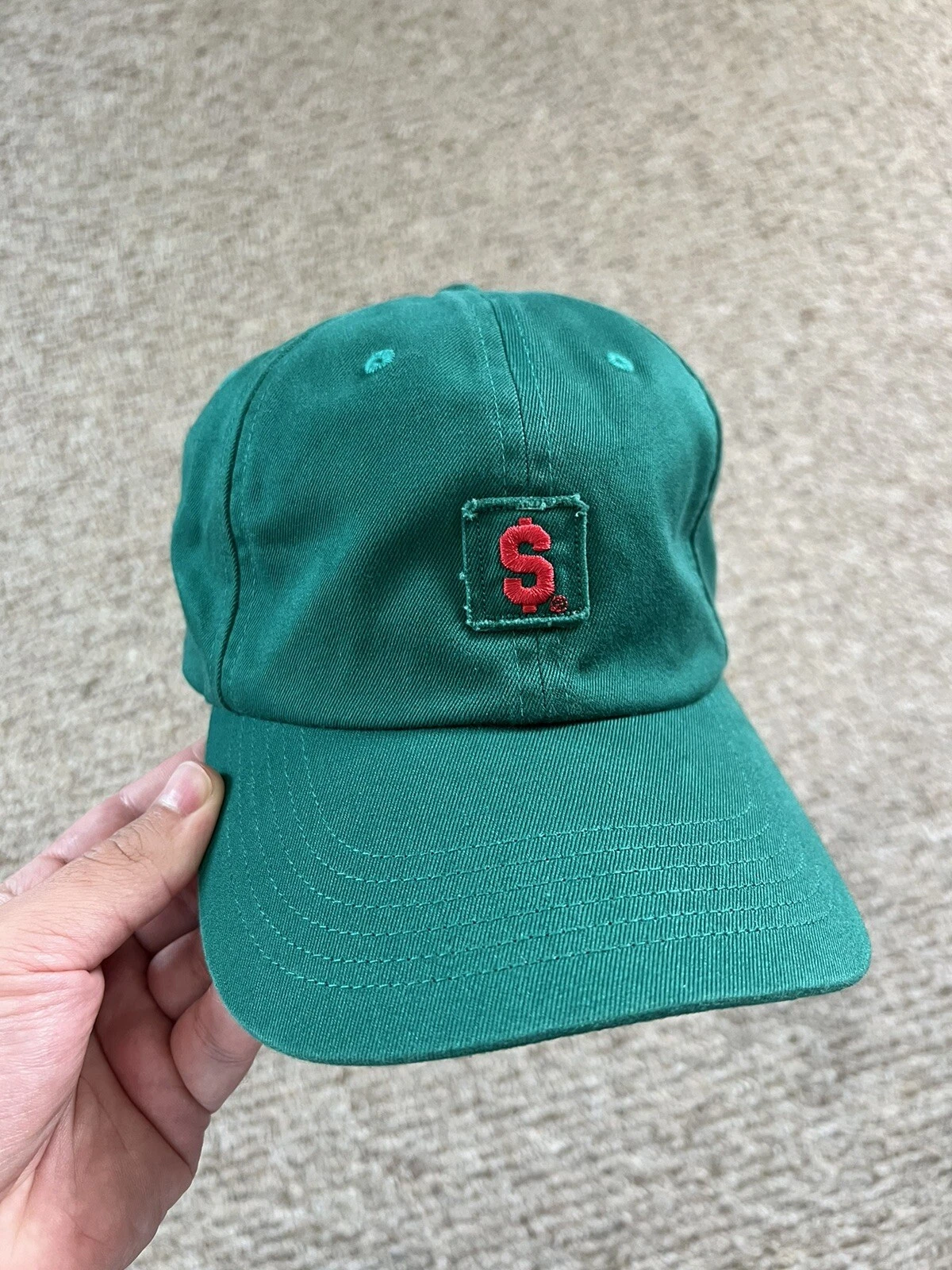 Chapeau Supreme Dollar Patch 6 panneaux vert SS23