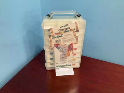Madeira Thread Overlock Inspiration Box Storage 48 x 100m Guide Cutter No Spools