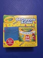 Crayola 64 Crayons Case Powder Blue Case, Brand New c5