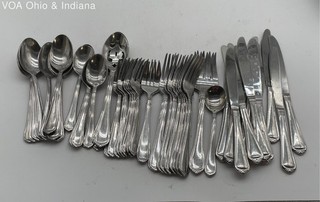 International Silver & Wallace Stainless Flatware Mixed Lot 52pc Set