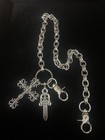 Chrome Hearts Thick Paper Link Wallet Chain With Cross Lobster Clasp 20 Inches