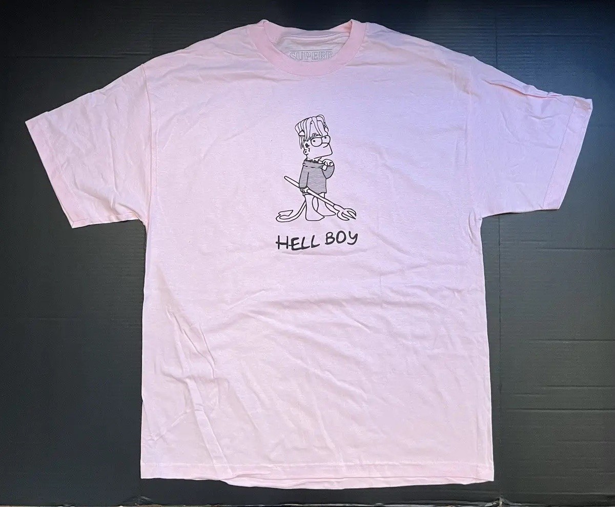 Superrradical x Lil Peep Bart Simpson Hellboy T-Shirt - Medium | eBay