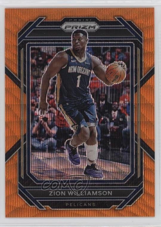 2022-23 Panini Prizm Orange Wave Prizm 2/60 Zion Williamson #214 7qt